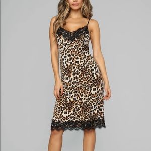 Jungle Kitty Leopard Slip Dress - FASHION NOVA